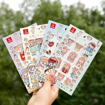 creative gilding children notebook material stickers cute cartoon stickers girl heart hand account student stickers wholesale