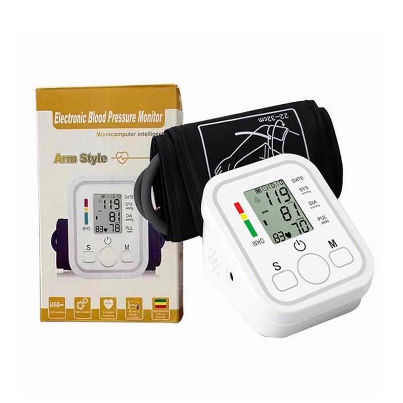 cross-border electronic sphygmomanometer arm-type household blood pressure measuring instrument intelligent foreign trade english voice electronic sphygmomanometer Item Picture