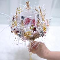 bridal wedding bridal bouquet korean style bridal bouquet bridal bouquet beaded crystal butterfly wedding bridal gown studio shooting d867