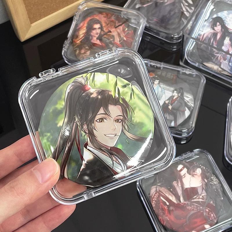 bar storage box transparent acrylic peripheral badge storage dustproof sealed square protection box millet display stand