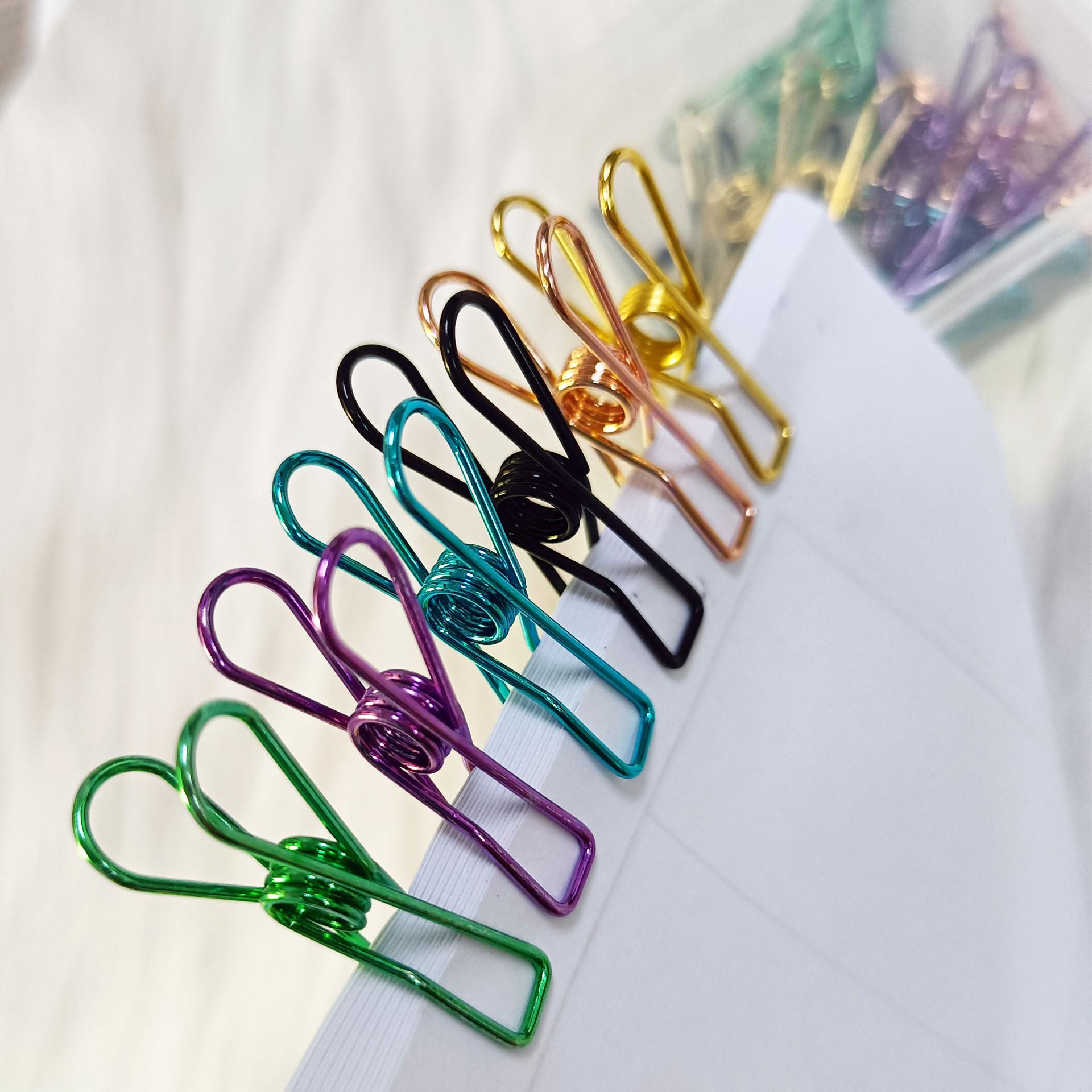 colorful long tail clip office file ticket clips binder clip fishtail clamp metal clip