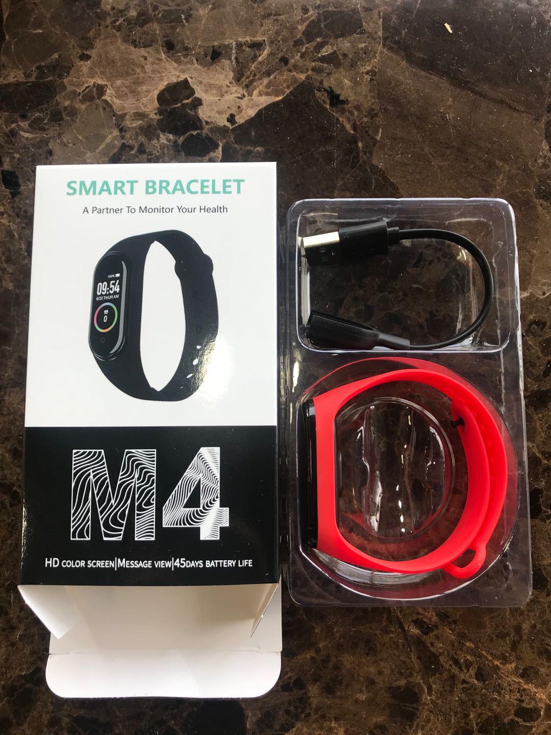 M4 Smart Bracelet Factory Direct Sales Color Screen Heart Rate Blood Pressure IP67 Waterproof Sports Bracelet Spot Item Picture