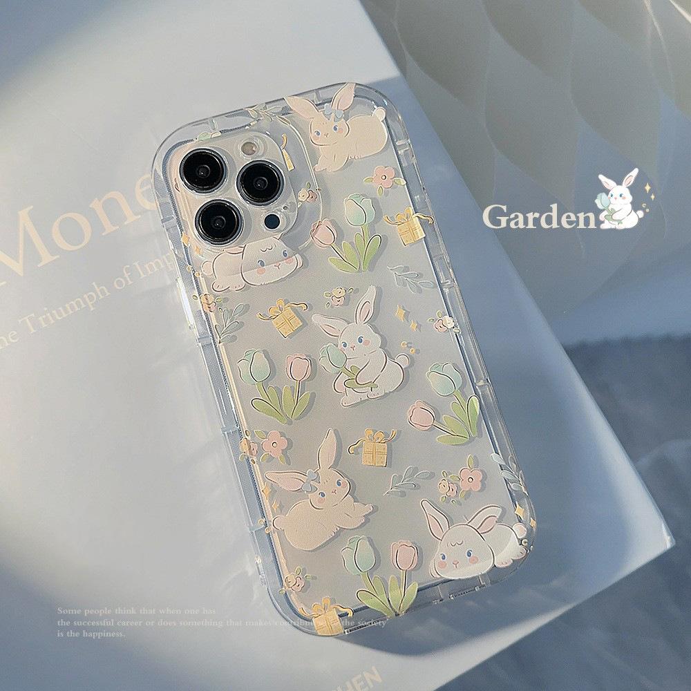 flower rabbit iphone14 mobile phone shell for iphone 13promax soft 12 protective case 12 suitable for 15plus generation