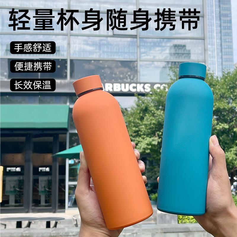 cross-border american a narrow mouthed bottle outdoor large capacity car sports water cup 304 stainless steel vacuum thermos cup customization