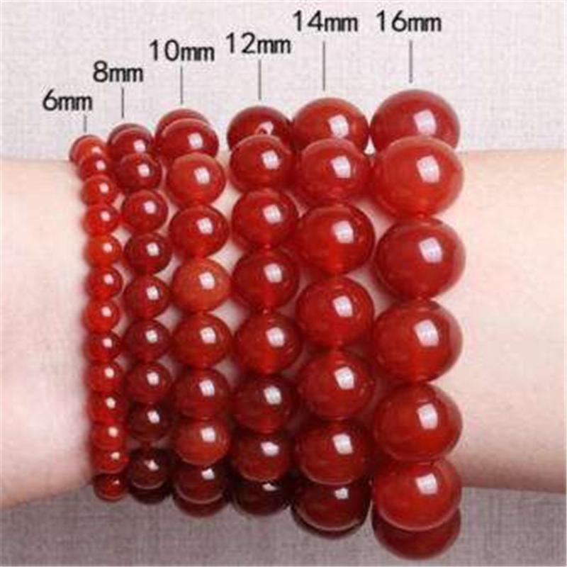 red agate bracelet natural 6-20m buddha beads scenic spot stall live agate bracelet natural red agate bracelet