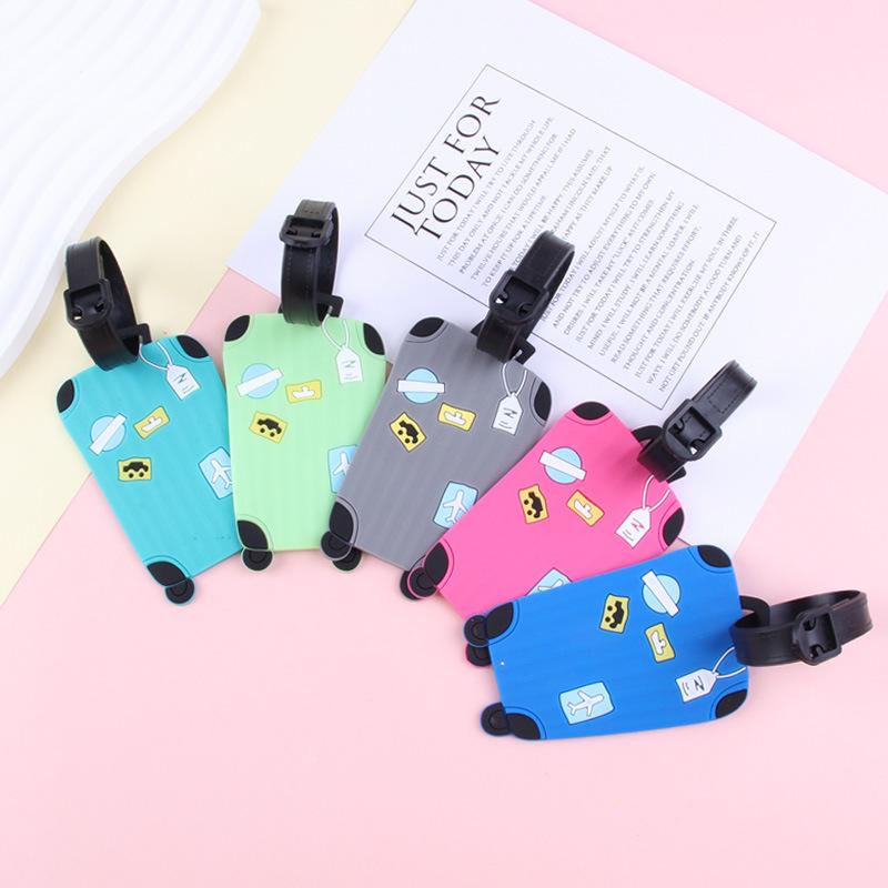 pvc luggage tag luggage soft rubber luggage tag silicone trolley case boarding tag