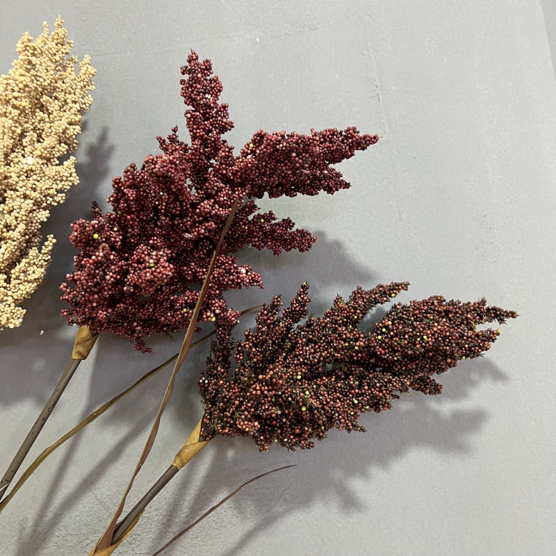 Artificial plants, sorghum bunches, dried flowers, decorative flowers, rural farmhouses, scene decoration, affordable fake rice ears, wheat ears, five grains, villas, shopping malls, decorative flowers purchase, artificial flowers wholesale details Picture