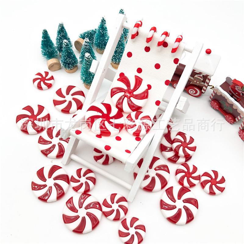 christmas cross-border decoration simulation lollipop christmas tree ornaments red and white candy pendant home acrylic candy
