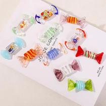 handmade colorful glass candy ornaments handmade brushed skittles handmade candy craft home decoration gift