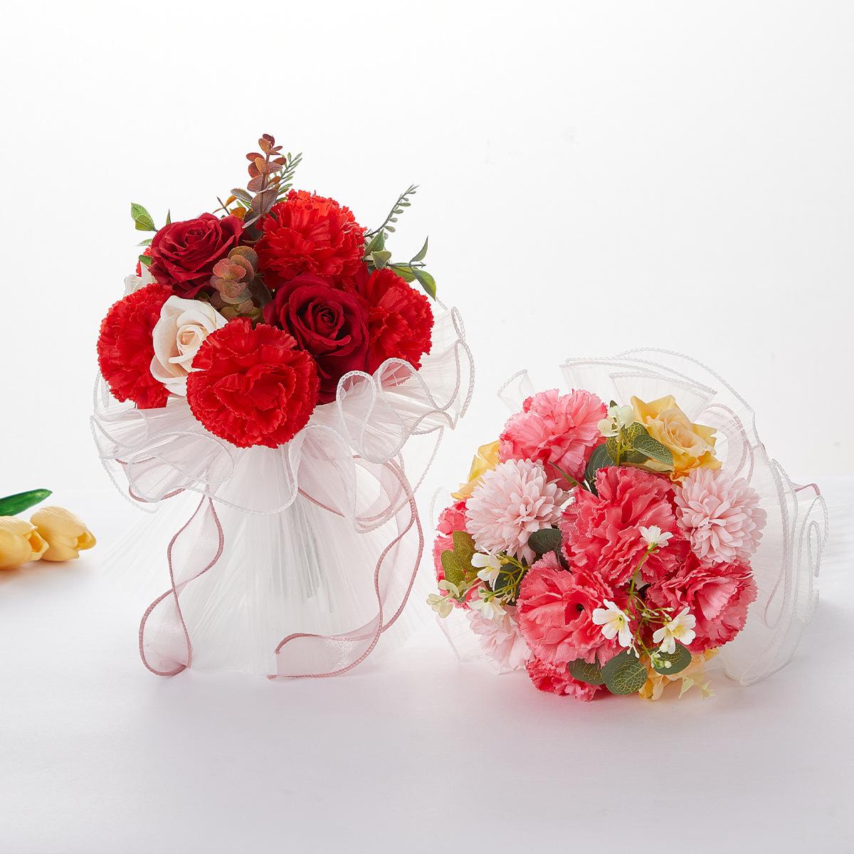 new preserved fresh flower rose bouquet proposal bridal bouquet artificial holiday gift mesh floral mother's day bouquet