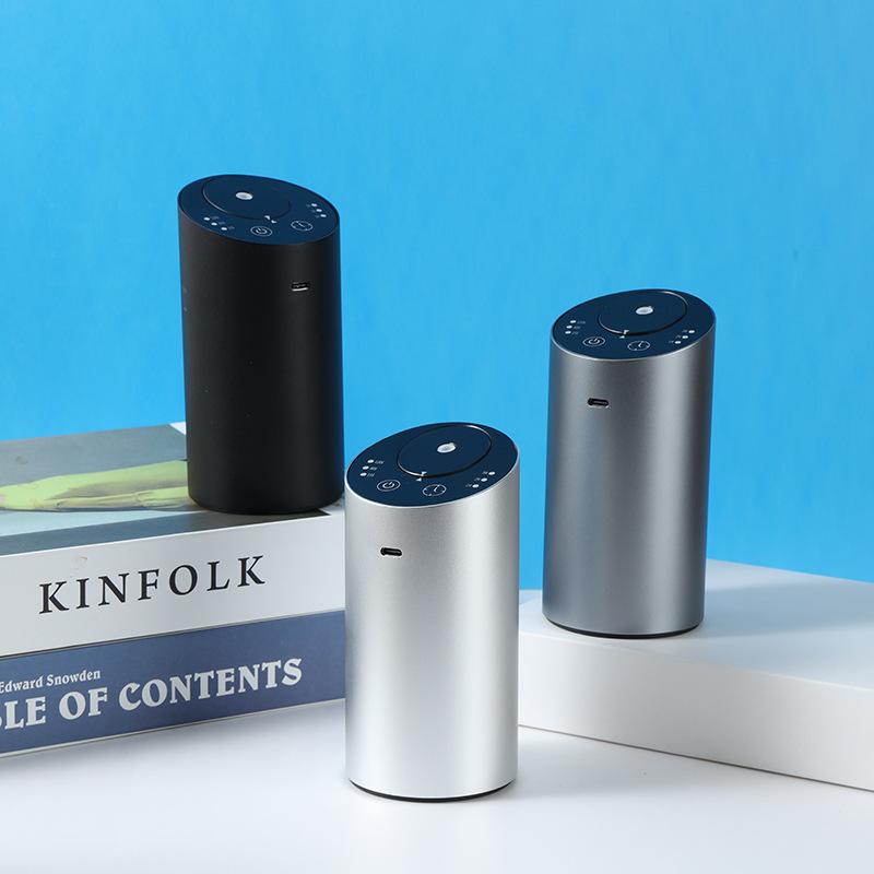 new aluminum alloy aroma diffuser atomization mineral incense machine waterless essential oil aroma diffuser smart aerosol dispenser car aromatherapy