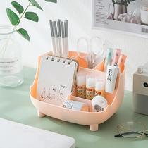 Simple Desktop Storage Box Student Desktop Stationery Storage Container Multifunctional Girls' Dormitory Cosmetic Organizing Box