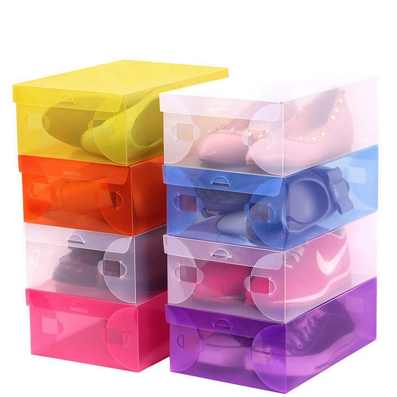 thickened clamshell transparent male and female storage shoe box pp plastic foldable shoe box children storage box