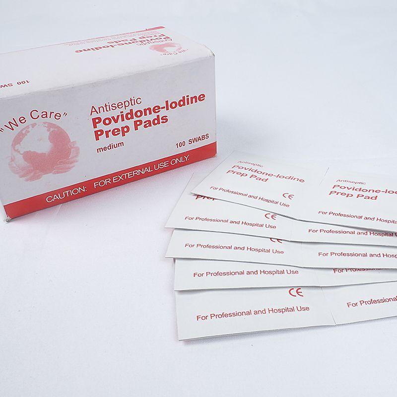 disposable 100 pieces of iodophor cotton sheet skin wound navel cleaning disinfection and gentle cleaning of wound iodine tablets Specification drawing