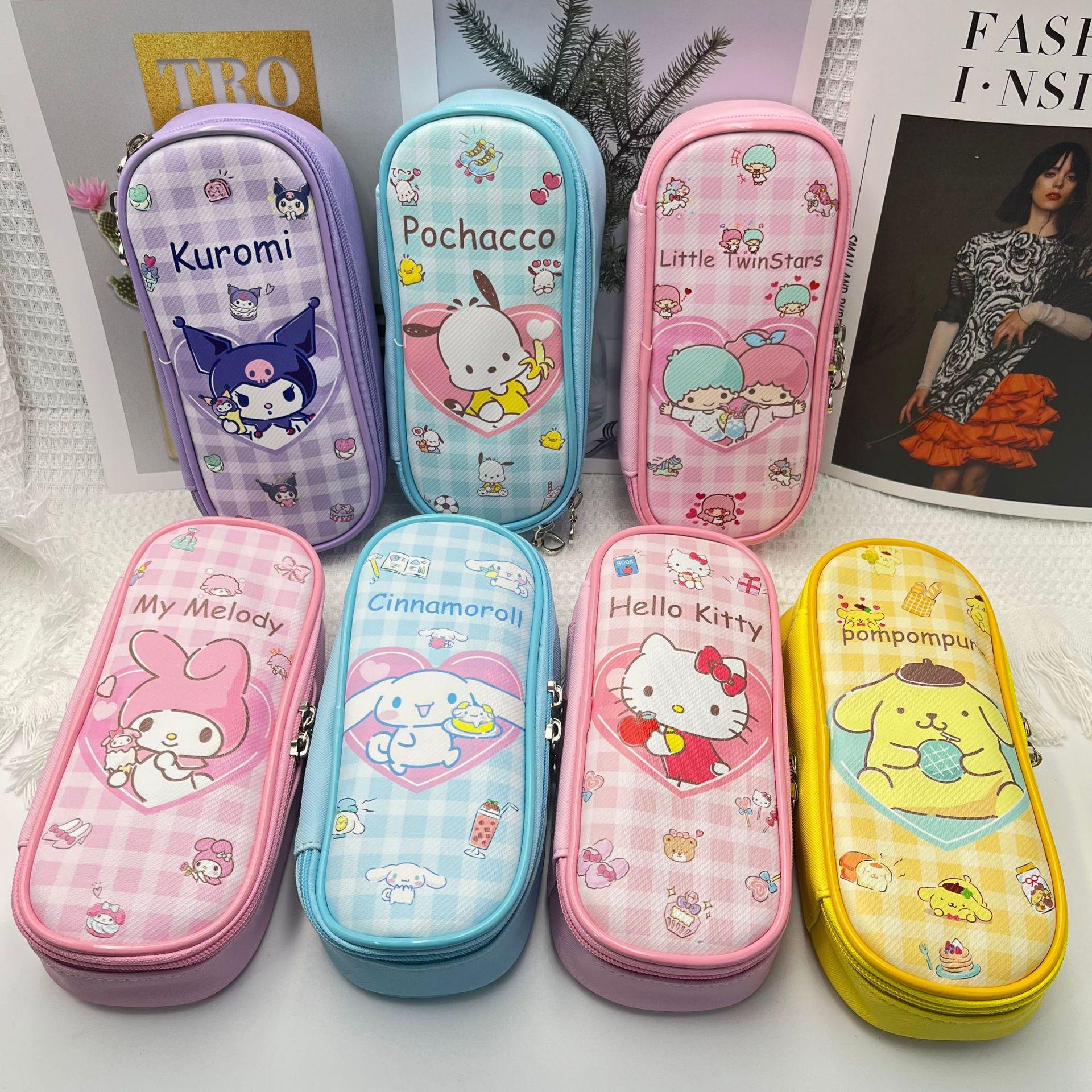 sanrio family pencil case clow m pc dog melody gemini hello kitty cinnamoroll babycinnamoroll zipped pencil bag pencil case buggy bag