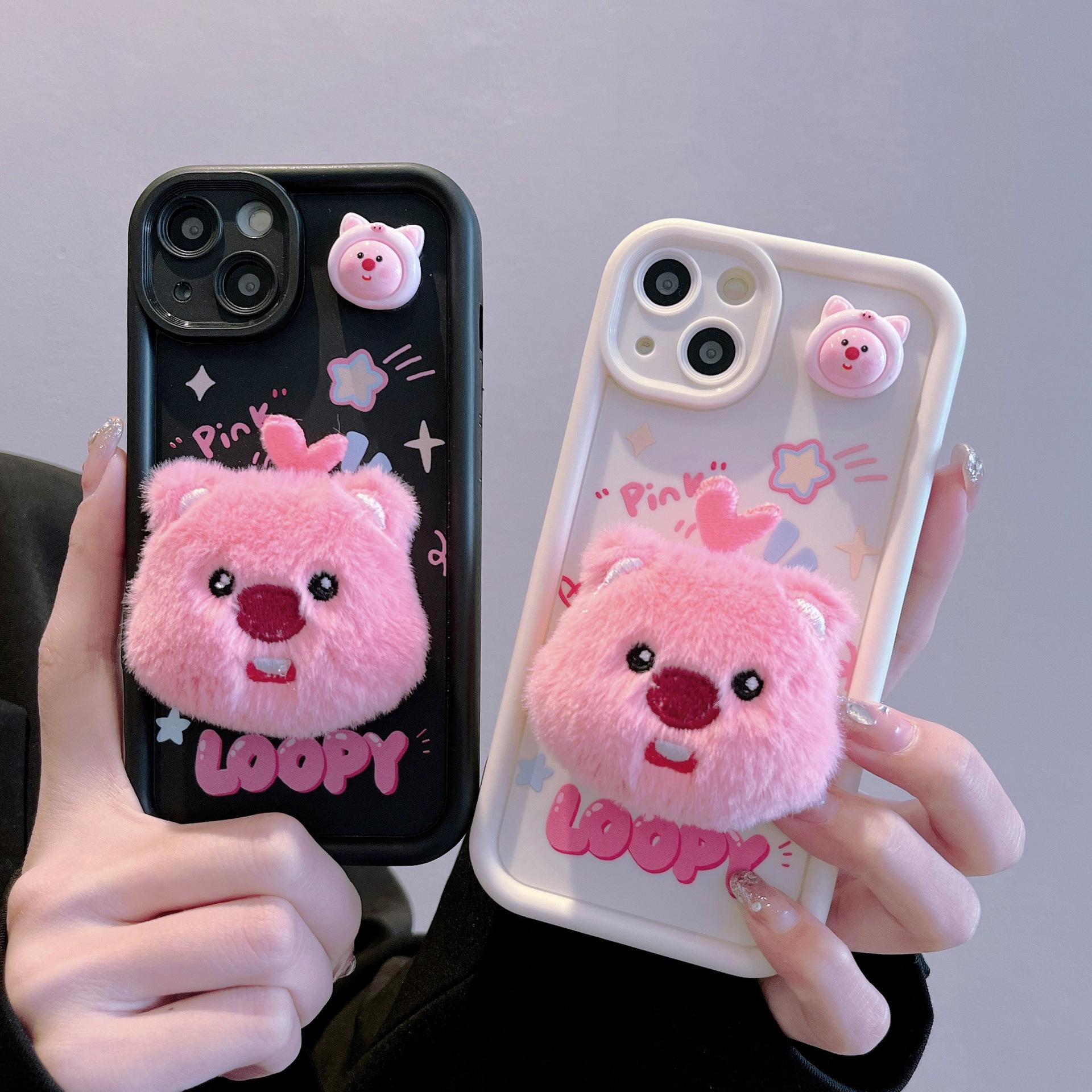 suitable for iphone 15 phone case apple 14 cute ruby all-inclusive 13 cartoon 11 plush 12pro protective case