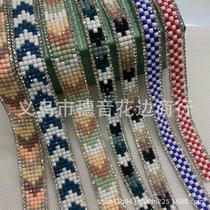 manufacturers supply clothing hot drilling strip diy wedding lace, herringbone arrow lace, decorative hot drilling strip rhinestone