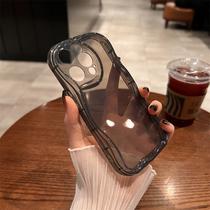 applicable to apple 14 phone case new iphone15pro drop-resistant 12/11pro cream pattern 16pro transparent case