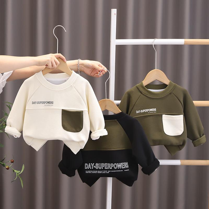 children's clothing boy's hoody spring and autumn children's autumn top western style baby fashionable bottoming shirt baby clothes delivery