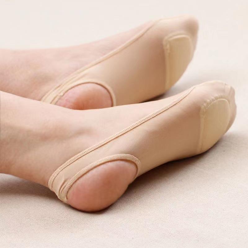 invisible shallow mouth women's ice silk sling ankle socks sweat-absorbent forefoot pad thin summer socks high heels socks wholesale
