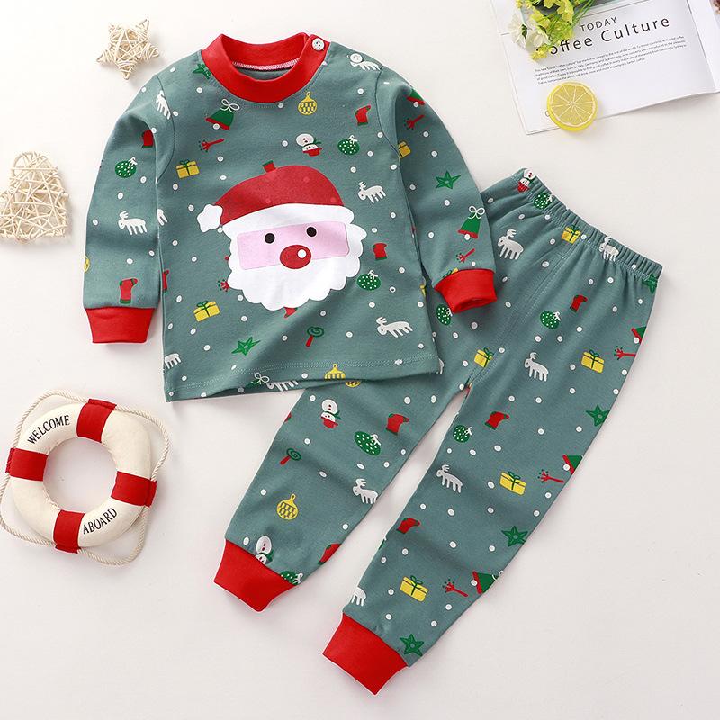 children's underwear set pure cotton boys' autumn clothes long pants baby clothes warm girls' home clothes autumn clothes children's clothing Specification drawing