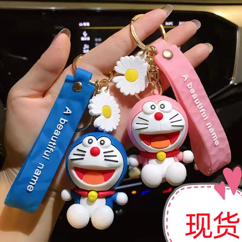 cartoon animation hello kitty bag ornaments pokonyan car key ring wholesale doraemon keychain accessories