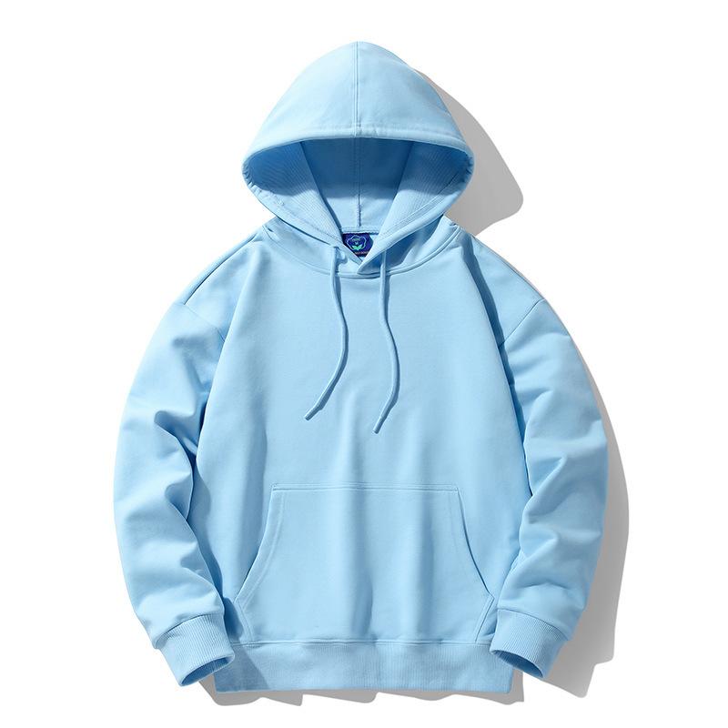 Fall 2023 New Hoodie Men's Loose-Fitting Hoodie Solid Color Sports Casual Top Coat Drop-Shoulder Item Picture