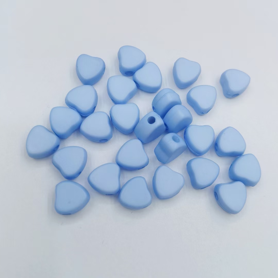 Acrylic 4✘7MM heart semi-finished jewelry accessories loose beads strung beads beads DIY jewelry materials jewelry making accessories beads strung beads Specification image