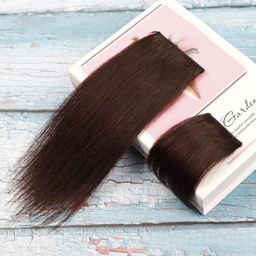Hair Piece Hair Piece Human Hair Mini Pad Hair Piece One Card Two Card Wig Real Hair Hair Extension Hair Pack Hair Piece