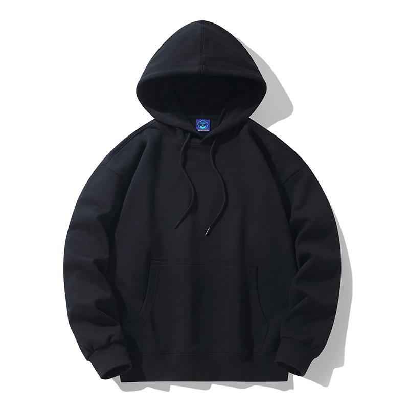 Fall 2023 New Hoodie Men's Loose-Fitting Hoodie Solid Color Sports Casual Top Coat Drop-Shoulder details Picture