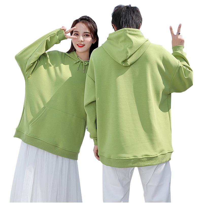 heavy cotton sweater customization autumn and winter hoodie fleece-lined pullover round neck hoodie jacket custom printed logo Item Picture