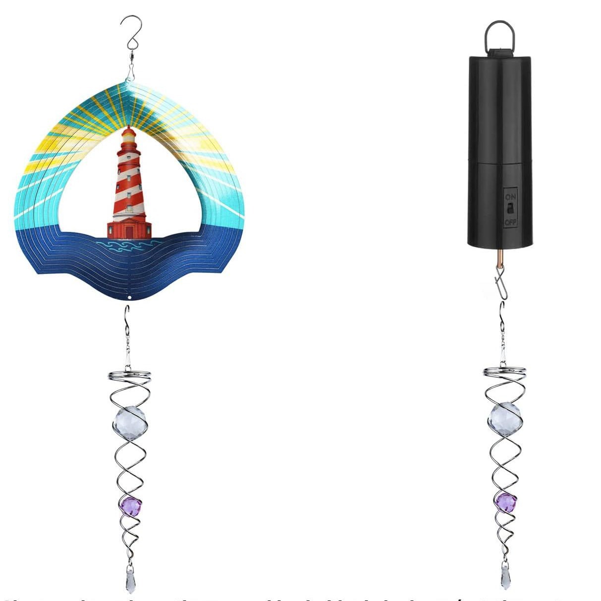 跨境热销动态视觉装饰品双旋双球风转子Spiral tail风车风转旋尾