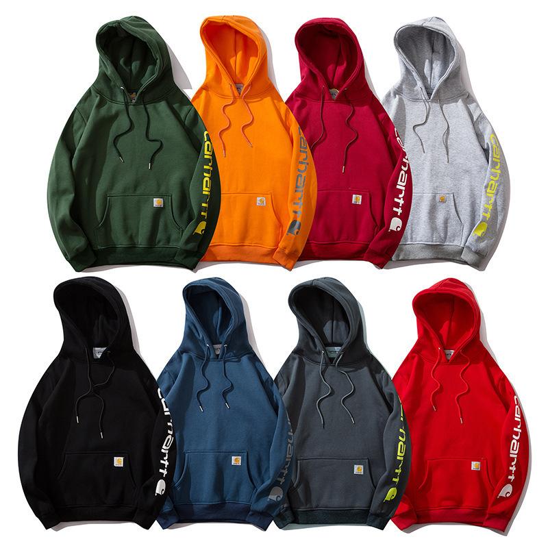 2023 Amazon European and American Fashion Brand Carhartt New Men's and Women's Brushed Hoody Fashion Casual Hoodie Jacket