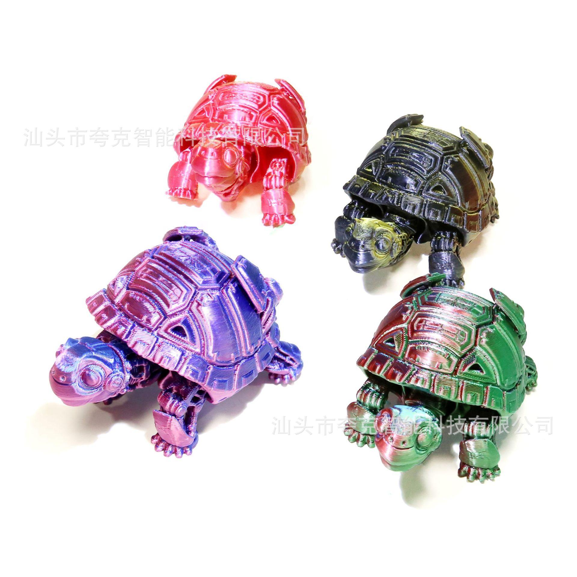 new cross-border 3d printing machinery turtle integrated joint movable creative model decoration gift home full figure