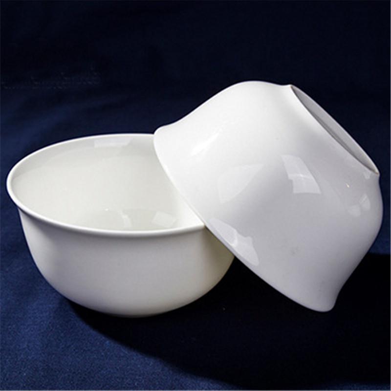 guangzhou factory cross-border wholesale restaurant home pure white bone china 4.5 inch soup rice bowl sauce dipping bowl details Picture