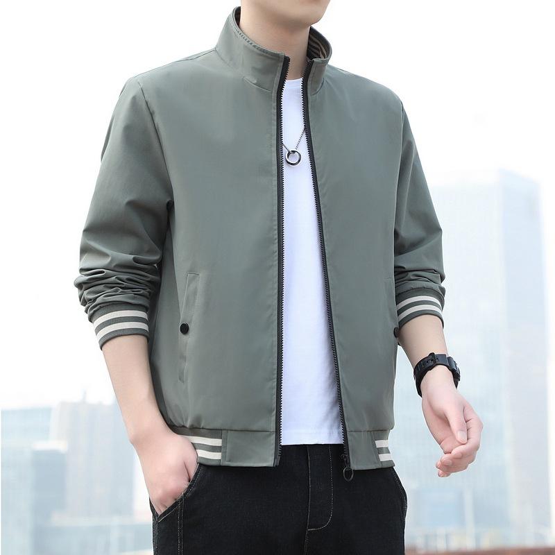 2024 spring and autumn jacket men's korean sports casual stand collar jacket baseball uniform men's jacket trend