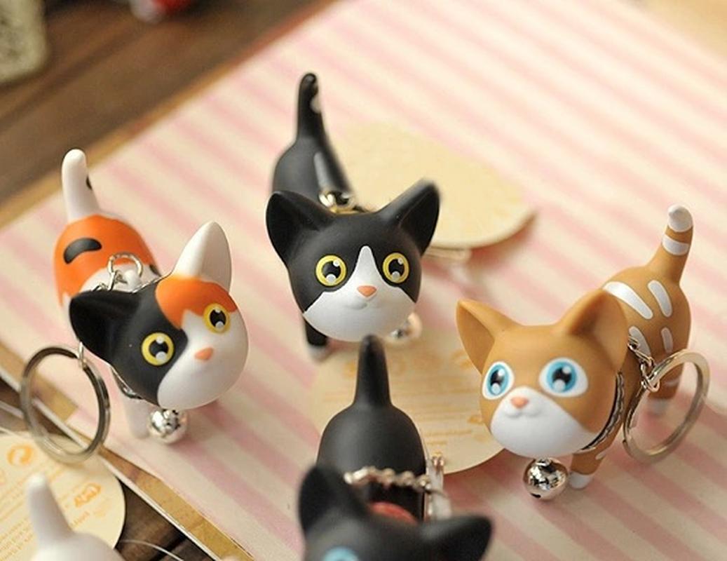 korean style creative cute meow cute doll key ring hello kitty couple key chain kitty key chain Item Picture