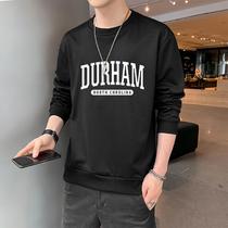 2023 Autumn and Winter New Brushed Hoody Men's Clothing Trendy Men Sweatshirt Long Sleeve T-shirt Versatile Casual round Neck Pullover