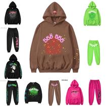cross-border european and american fashion hip hop singer letter 555555 printed couple sweater men's and women's hoodies sweatshirt wholesale