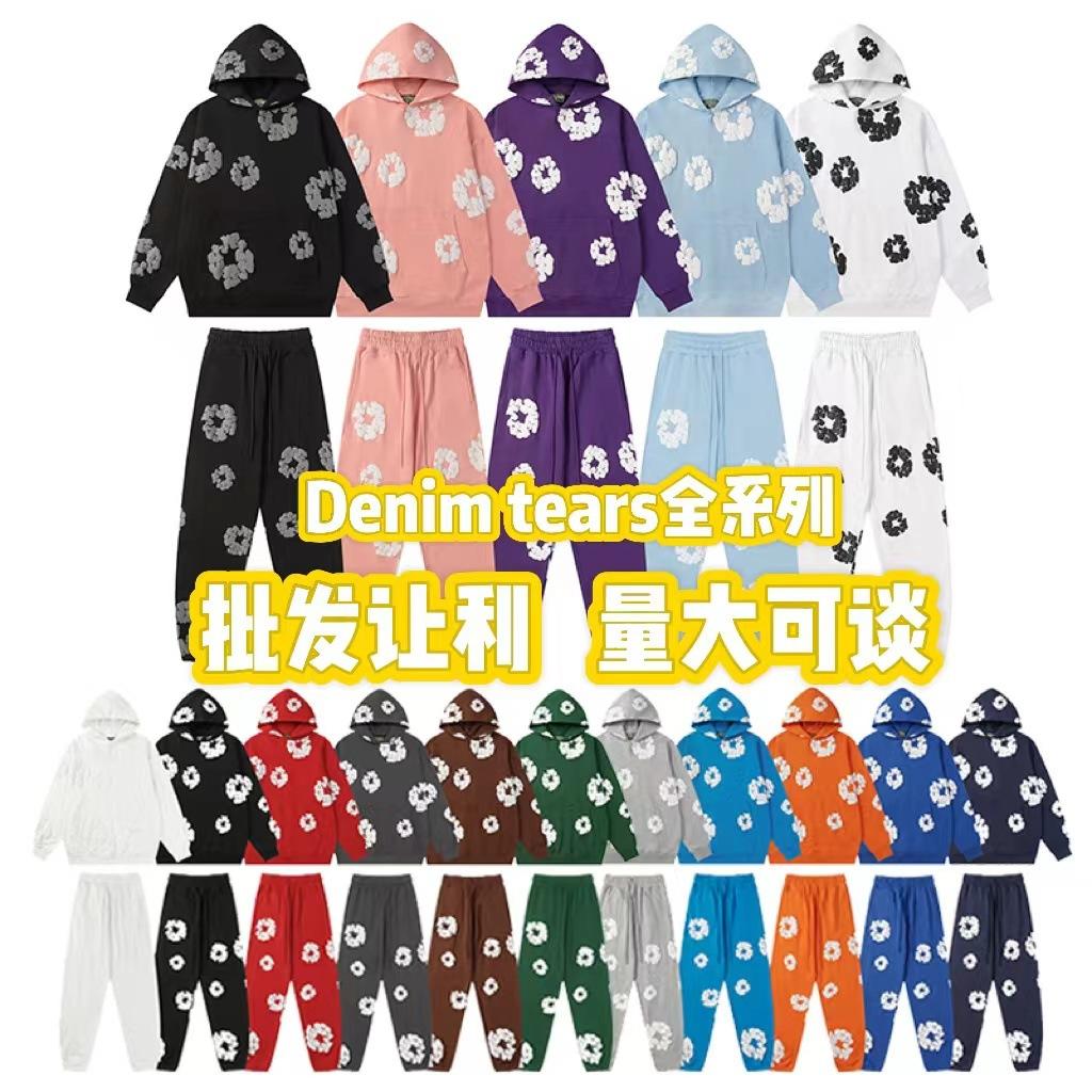 denim tears kapok printed sweater cross-border foreign trade suit fashion brand american street hoodie miscellaneous