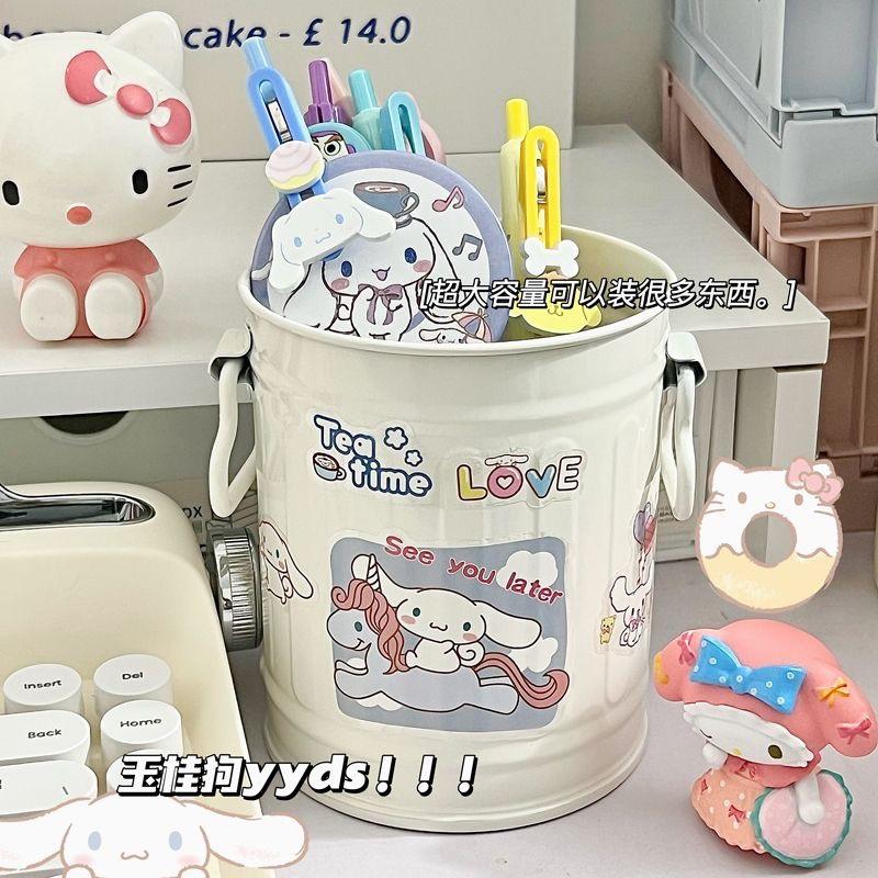 ins cute cinnamoroll babycinnamoroll hello kitty sanrio student girl storage plastic pen holder large capacity sundries storage full figure