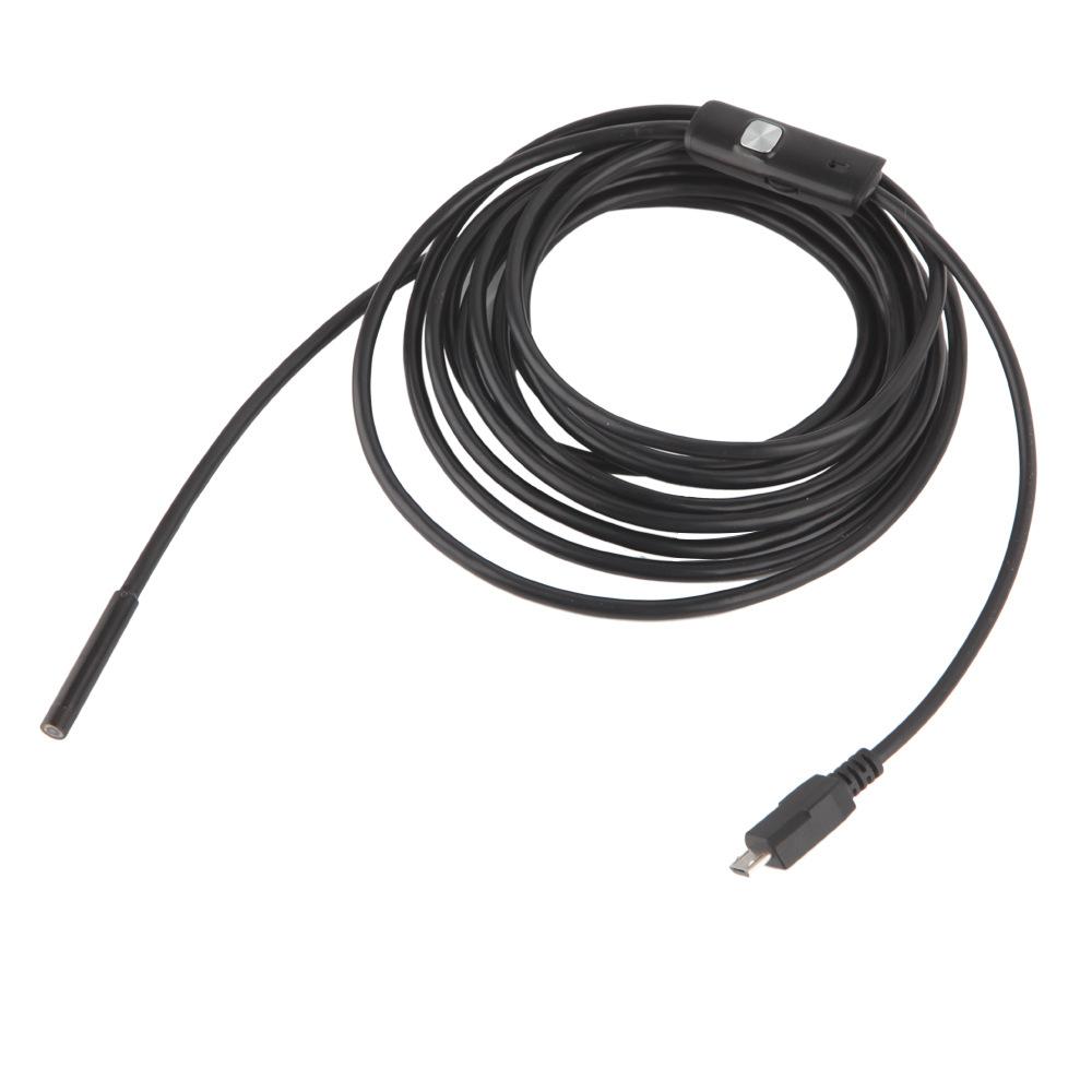 7mm HD Android Cell Phone Computer USB Endoscope Android Pipe Auto Repair Flexible Wire Endoscope 1 M Specification drawing