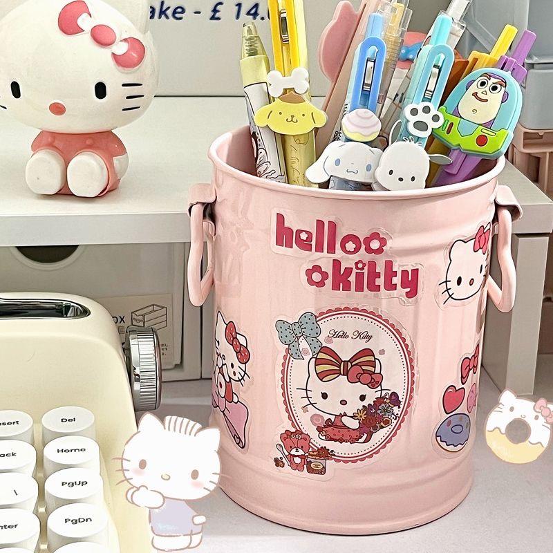 ins cute cinnamoroll babycinnamoroll hello kitty sanrio student girl storage plastic pen holder large capacity sundries storage Specification drawing