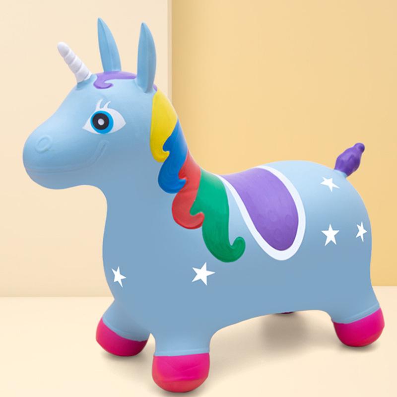 children's jumping horse inflatable horse baby riding toy jumping deer baby riding plus-sized thickened rubber rocking horse