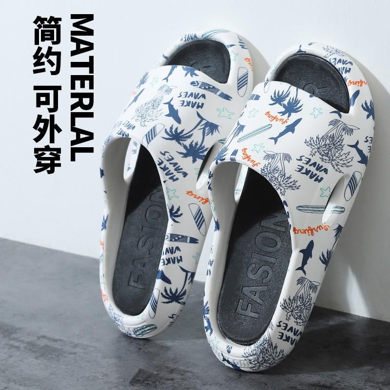 2024 men's slippers summer sports tide ins beach home shit feeling outdoor thick bottom couple men's sandals Application Scenario