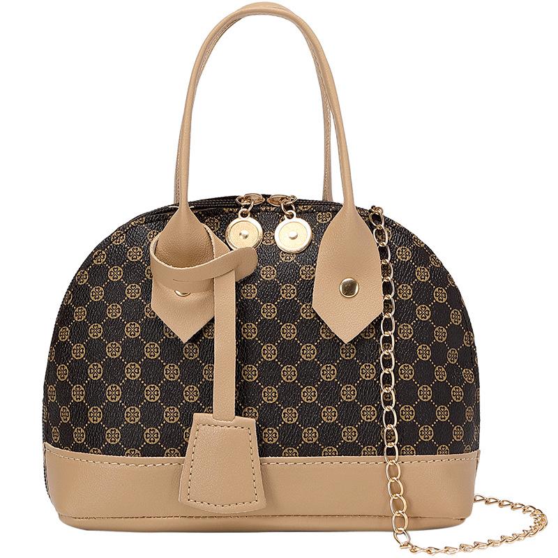 花料贝壳包2023ladies handbags跨境专供女包包女韩版时尚手提包白底实物图