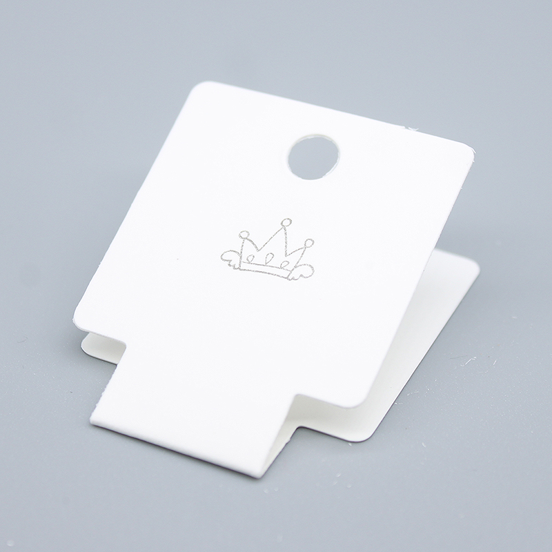 Factory direct sales of packaging accessories, necklaces, bracelets, cards, special white cards, cardboard, Korean version universal paper cards, hanging cards. 100 pieces per auction Specification image