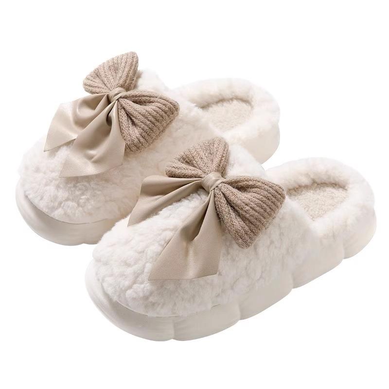 confinement cotton slippers women's winter 2024 new bag heel indoor home warm velvet cotton shoes women's winter Item Picture