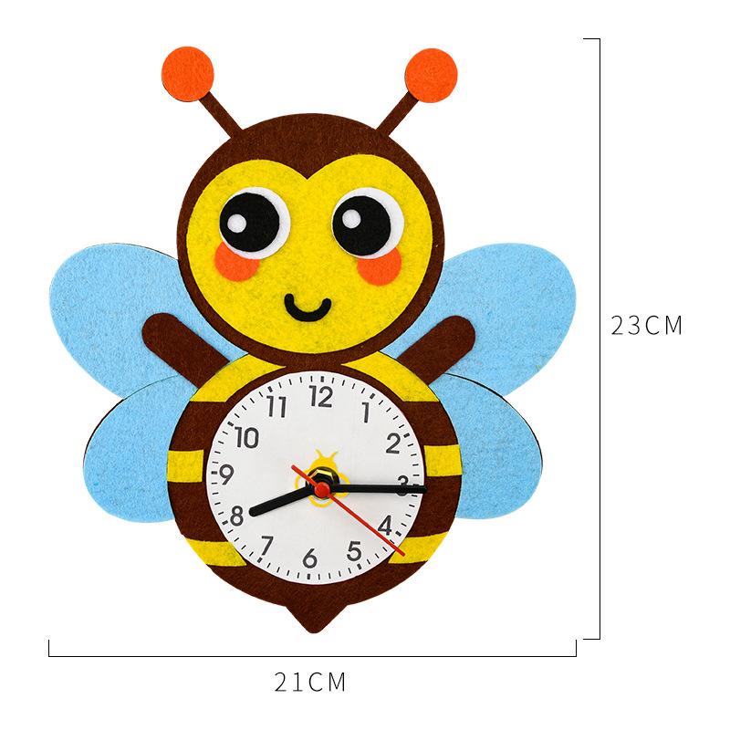 non-woven cartoon clock children's diy handmade clock material kit puzzle scientific and educational toy kindergarten Application Scenario