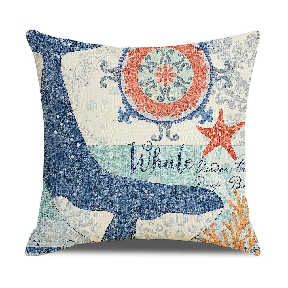 retro mediterranean ocean digital printing linen pillow reading cushion one piece dropshipping amazon home supplies Application Scenario